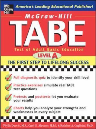 TABE Test of Adult Basic Education : T- paperback, 9780071405614, Phyllis Dutwin