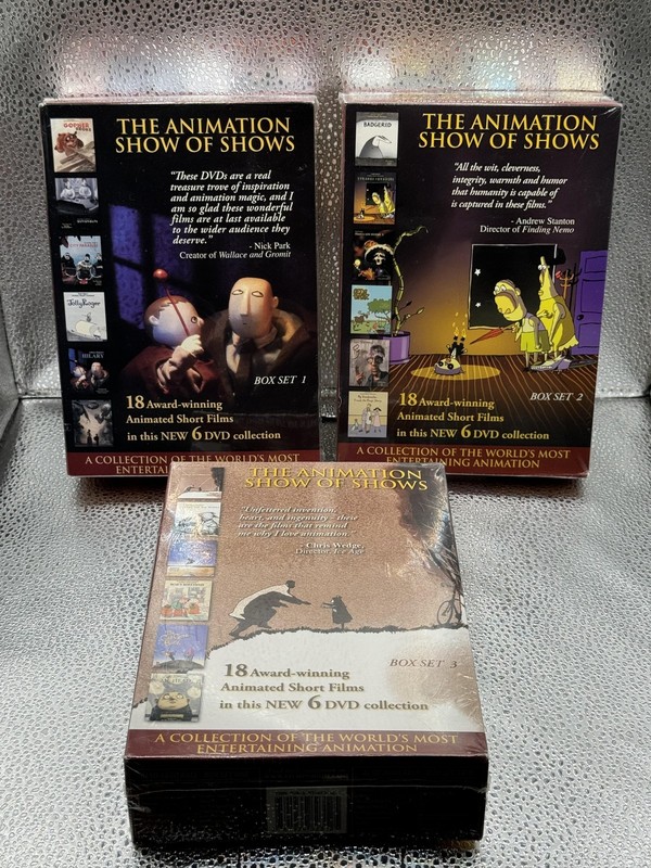 The Animation Show of Shows Box Sets 1-3 DVD Lot 18 Award-Winning Shorts Sealed