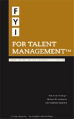 FYI for Talent Management by Michael M. Lombardo