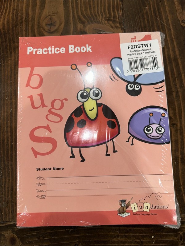 Fundations Student Practice Book 1 – #F2DSTW1- 10 Pack UNUSED