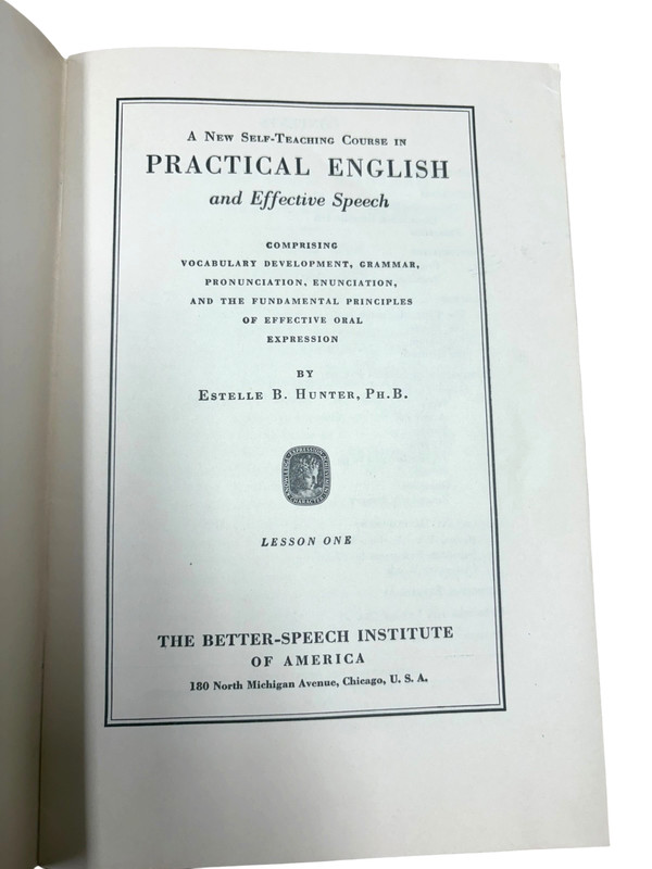 Practical English Effective Speech 15 Lesson 1930's Self-Teaching Course in Case gallery