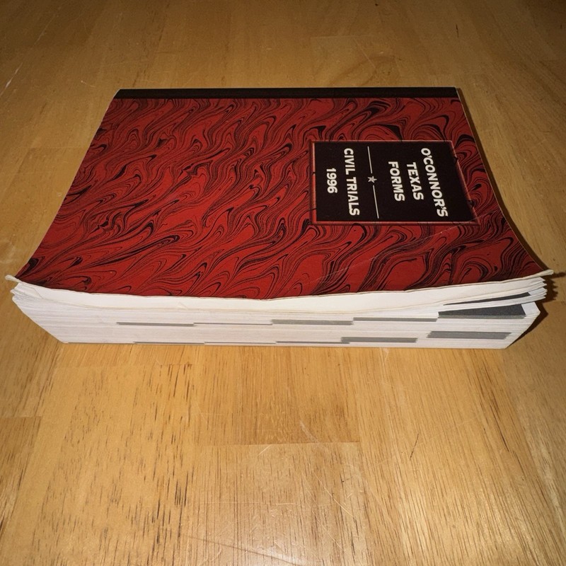 1996 O'Connor's Texas Forms Civil Trials 1996 ISBN 1-884554–07–5 Michol O’Connor gallery