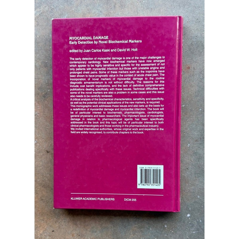 Myocardial Damage Early Detection by Novel Biochemical Markers Hardcover Book gallery