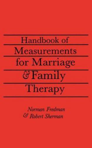 Handbook of Measurements for Marriage and Fam- hardcover, Fredman, 9780876304662