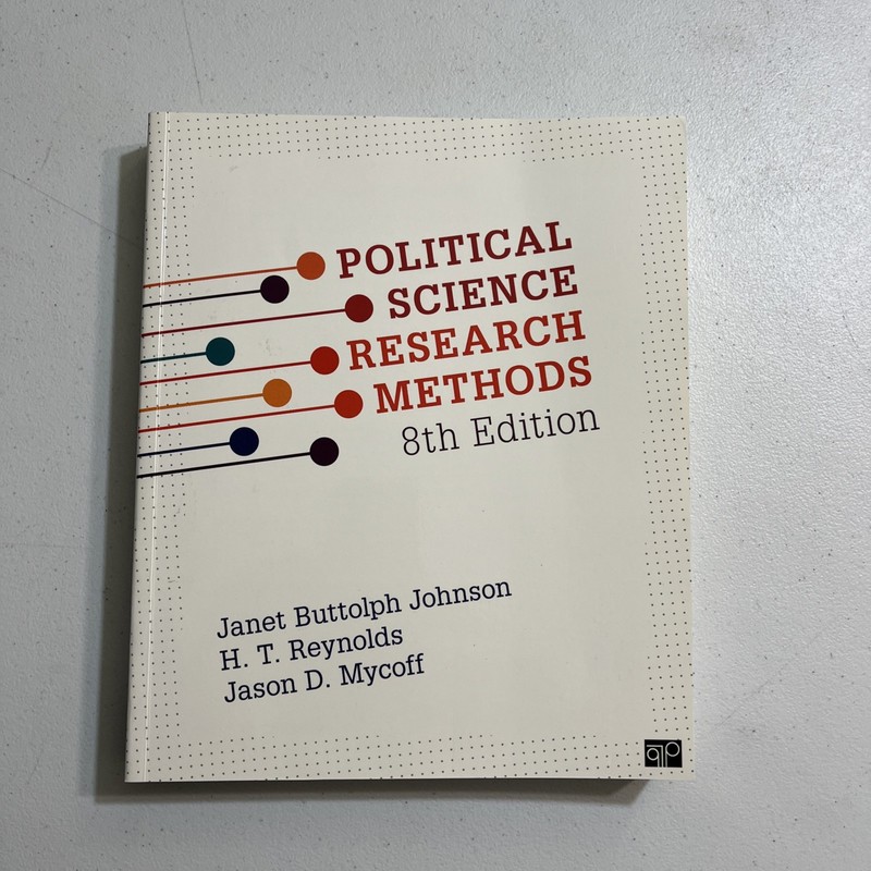 Political Science Research Methods by Janet B. Johnson, Jason D. Mycoff and…