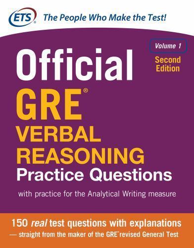 Official GRE Verbal Reasoning Practice Questions, Second Edition by ETS