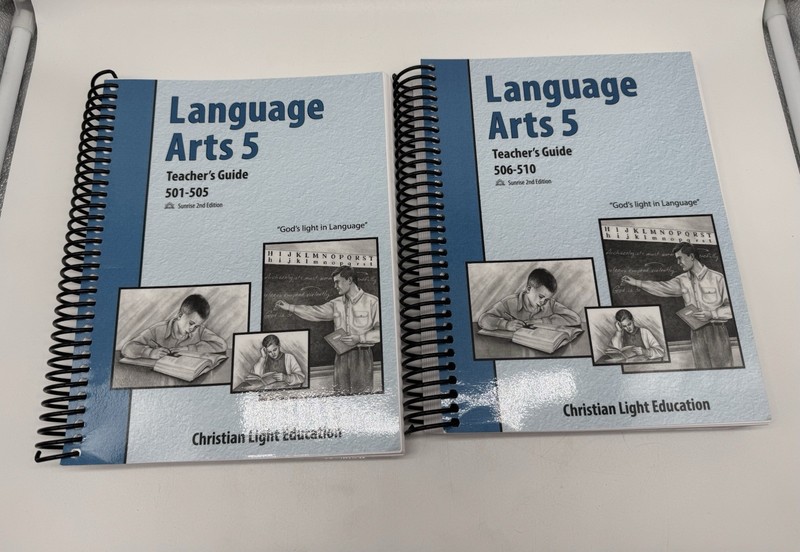 Christian Light Education Language Arts 5 Teacher’s Guide 501-505 and 506-510