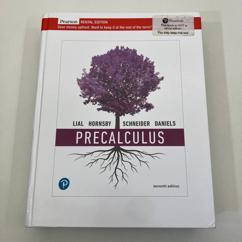 Precalculus Seventh Edition Pearson Margaret L Lial John Hornsby 2021 Textbook