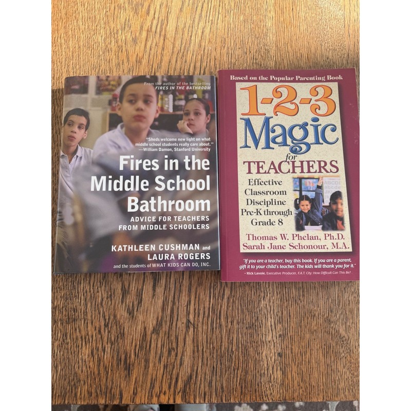 Education Book Bundle 1-2-3 Magic for Teachers & Fires in Middle School Bathroom