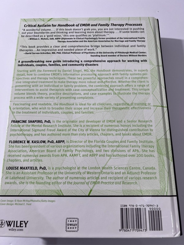 Handbook of EMDR and Family Therapy Processes HC Francine Shapiro Wiley gallery