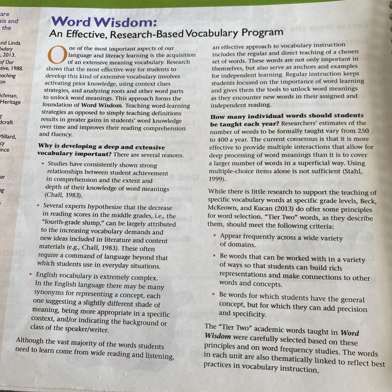 Zaner-Bloser Word Wisdom Teacher’s Guide Grade 4 Vocabulary Context Workbook gallery