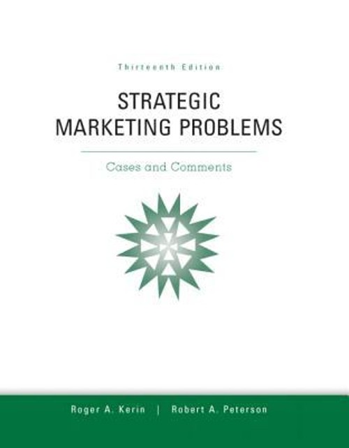 Strategic Marketing Problems Hardcover Robert, Kerin, Roger Peter