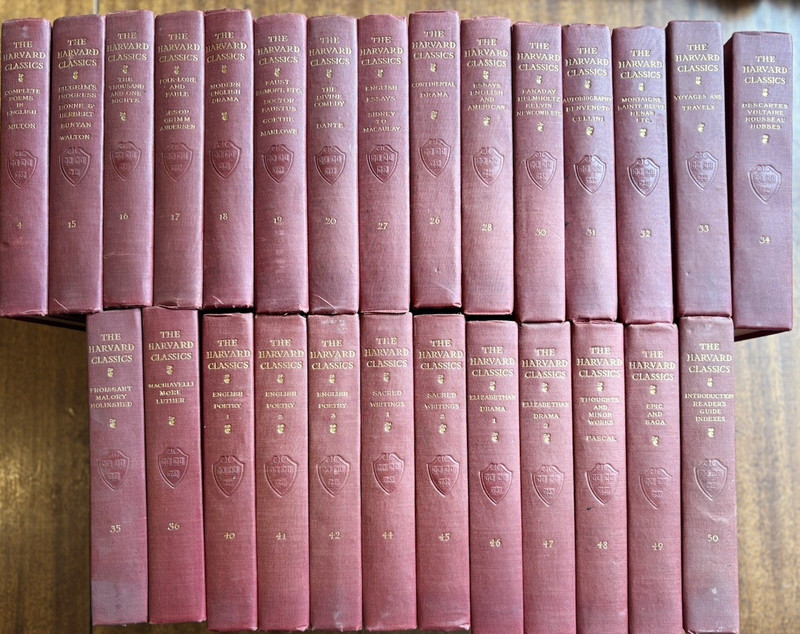 Harvard Classics - CHOOSE Your Own Volumes - Eliot Collier Five Foot Shelf Books