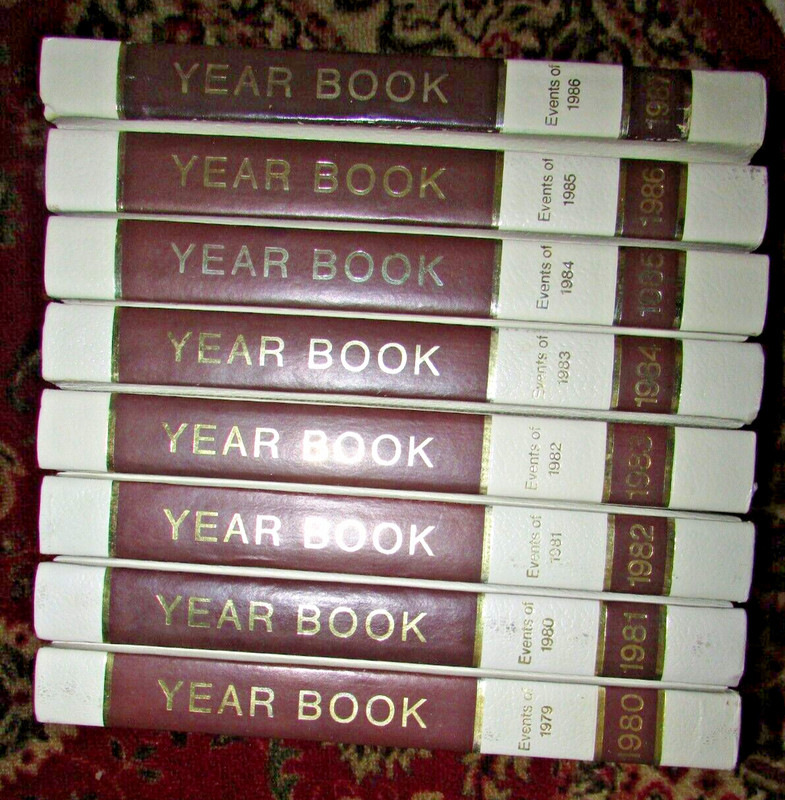 World Book Year Book 1980-1987 Vintage Encyclopedia Set Of 8 Collectibles