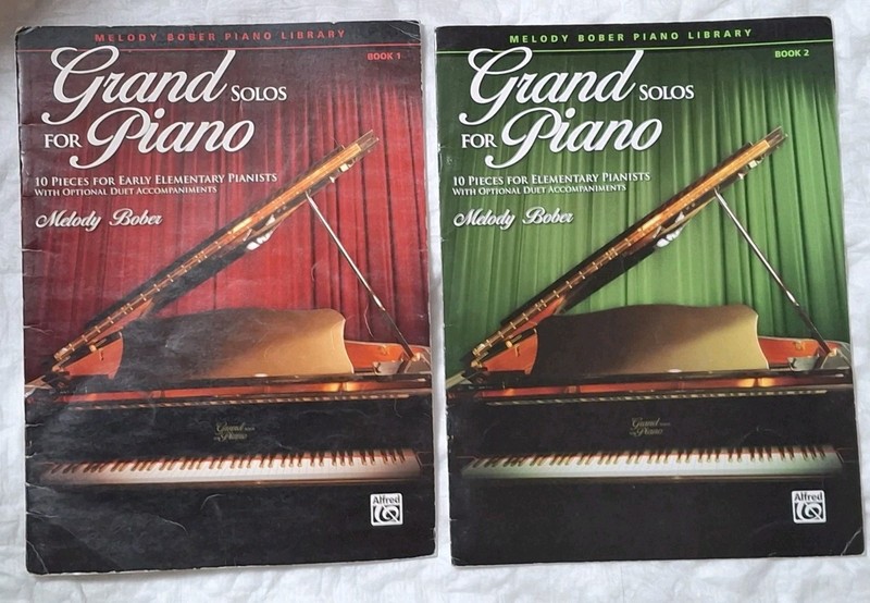 Grand Solos for Piano, Bk 1 & 2; 10 Pieces for elementary pianists Melody Bober
