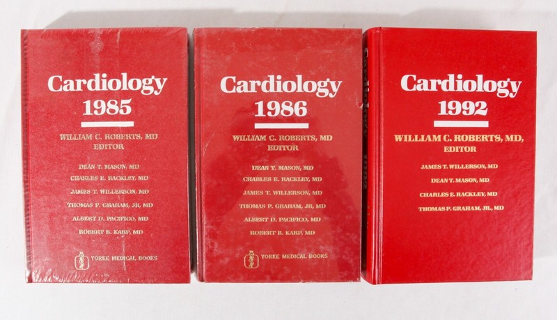 Cardiology, Lot of 3 (1985, 1986, 1992), by William Roberts, HC, Sealed