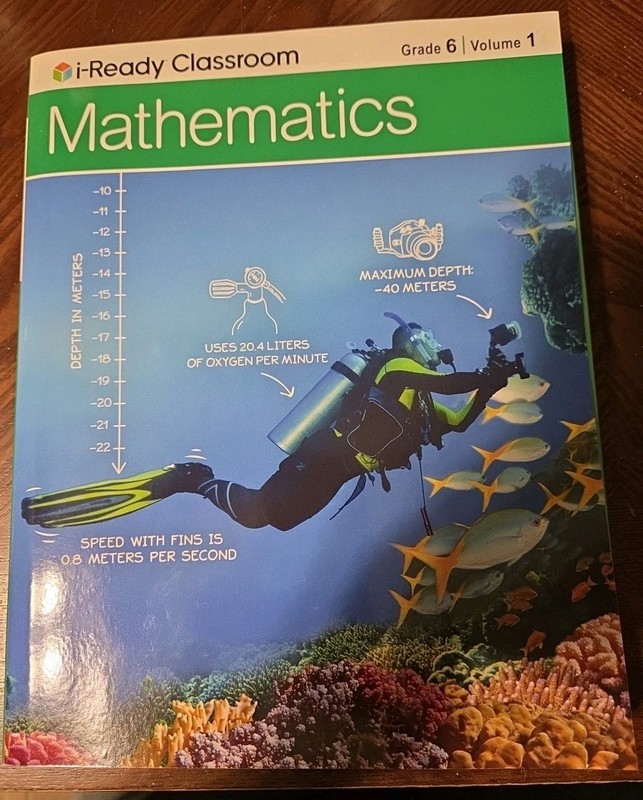 I-Ready Classroom Mathematics - Grade 6 Volume 1 Homeschool New