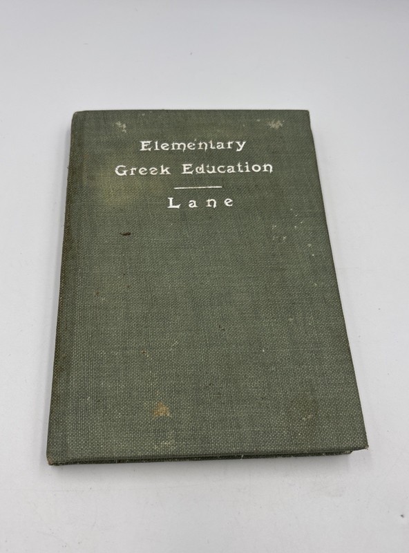 Frederick H. Lane – Elementary Greek Education – 1895 rare original book