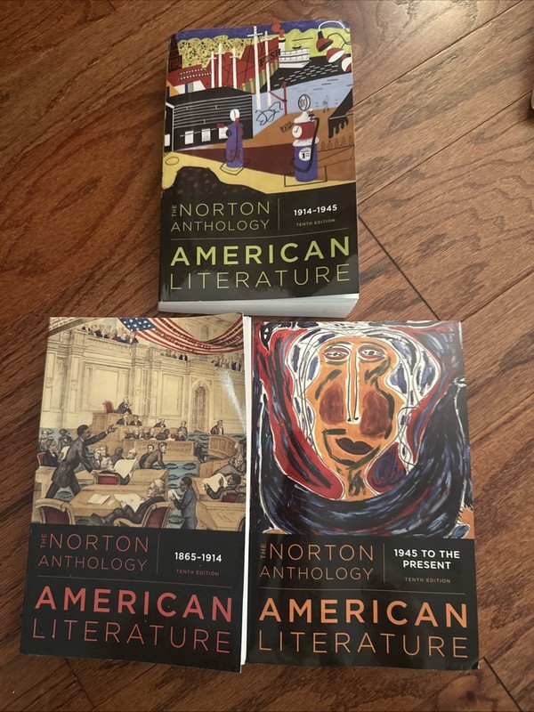 American Literature- Norton Anthology 1865- Present Set- Bent But Never Used