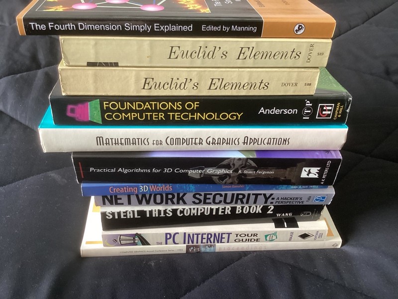 Math and Science lot of 11 Books, Computer Graphics, Network Security + more
