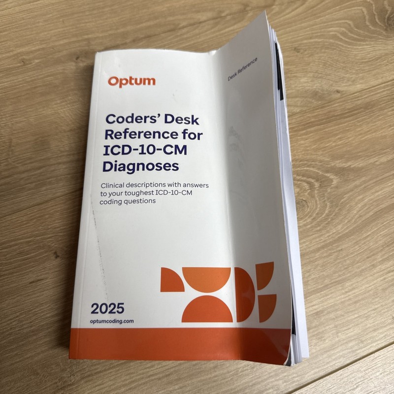 2025 Coders’ Desk Reference for Diagnoses ICD-10-CM by Optum BentCoverNoHiglight