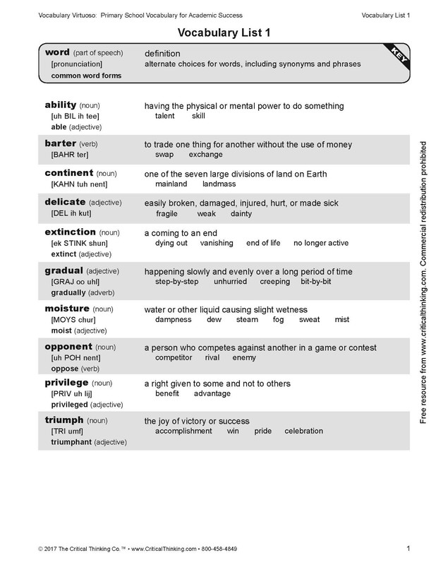 Vocabulary Virtuoso: Primary School Vocabulary for Academic Success (Gr. 2-3) gallery