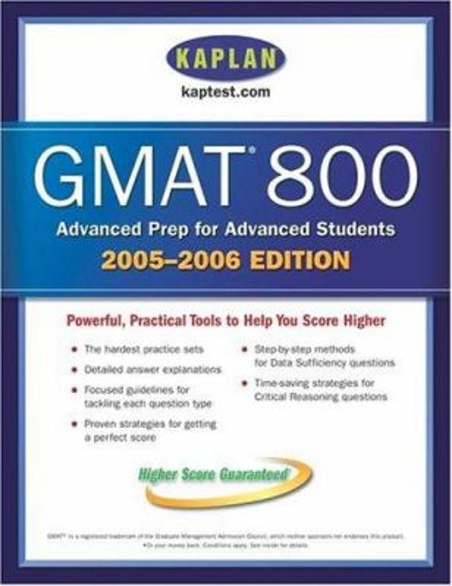 Kaplan GMAT 800 2005-2006 Paperback Eric, Kaplan Publishing Staff