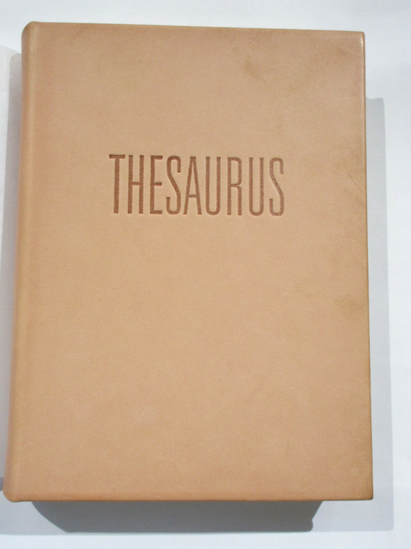 Merriam-Webster’s Collegiate Thesaurus Leather Hardcover Natural Vachetta