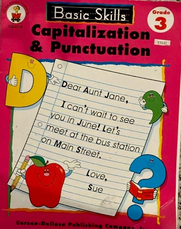 CARSON DELLOSA VINTAGE Basic Skills Capitalization & Punctuation WRKBK Grade 3