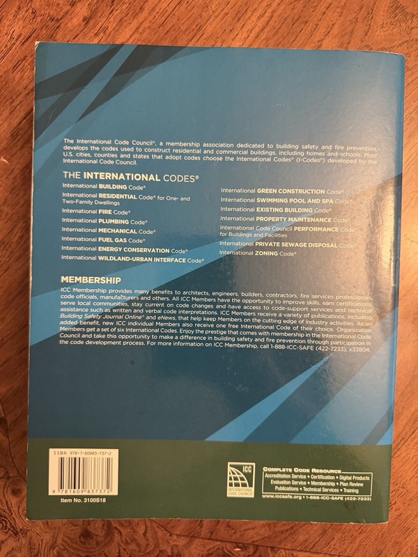 2018 International Residential Code (IRC Code Book): ISBN 9781609837372 gallery