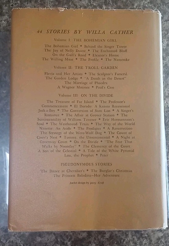 Willa Cather's Collected SHORT FICTION 1892-1912 Hardcover 1965 Univ of Nebr gallery