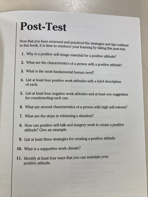 Positive Attitudes At Work SC Sharon Ferrett 1994 McGraw Hill Good gallery