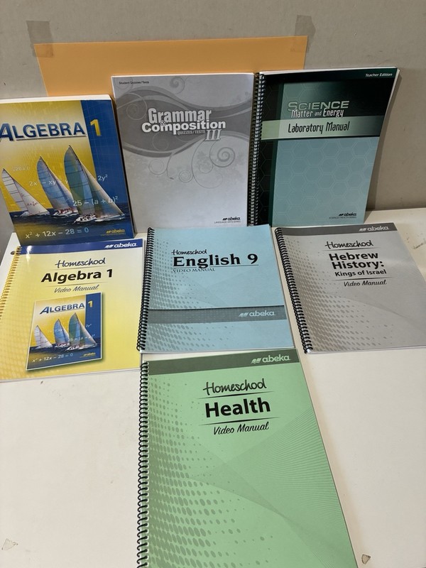 Lot of 19 Abeka Grade 9 Mixed Teachers Keys Student Workbooks - Never Used gallery