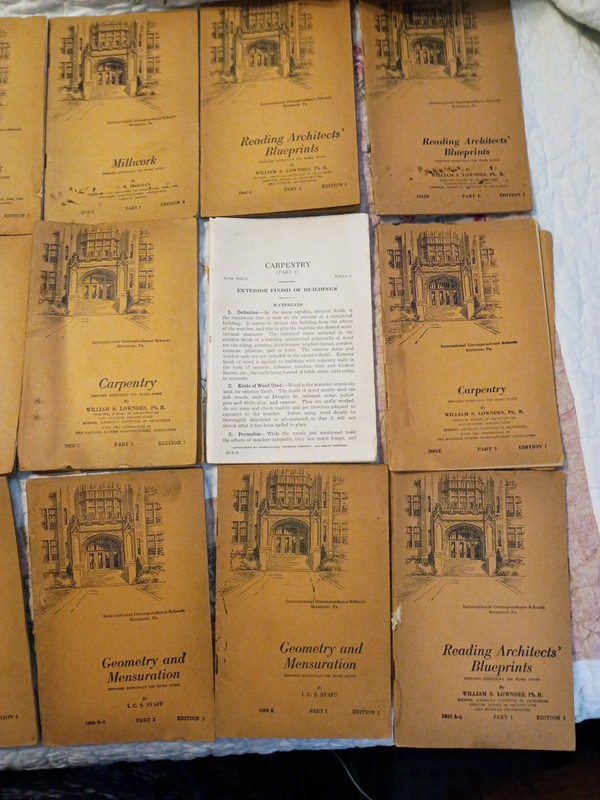 Vintage 1947-48 International Correspondence Schools Carpentry & Blueprint Trade