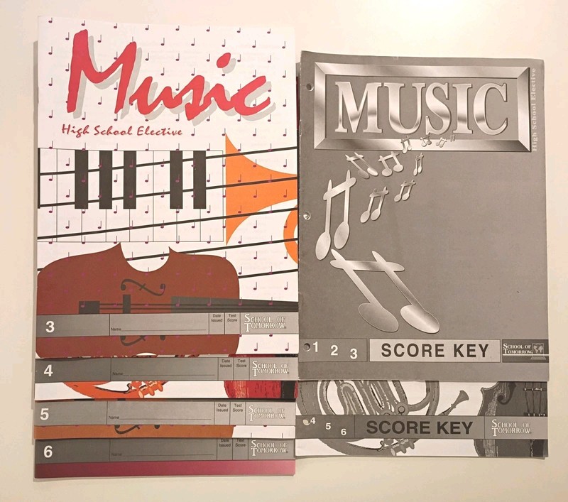 ACE High School Music Paces 3-6 + 2 Answer Keys Homeschool Curriculum Books VG