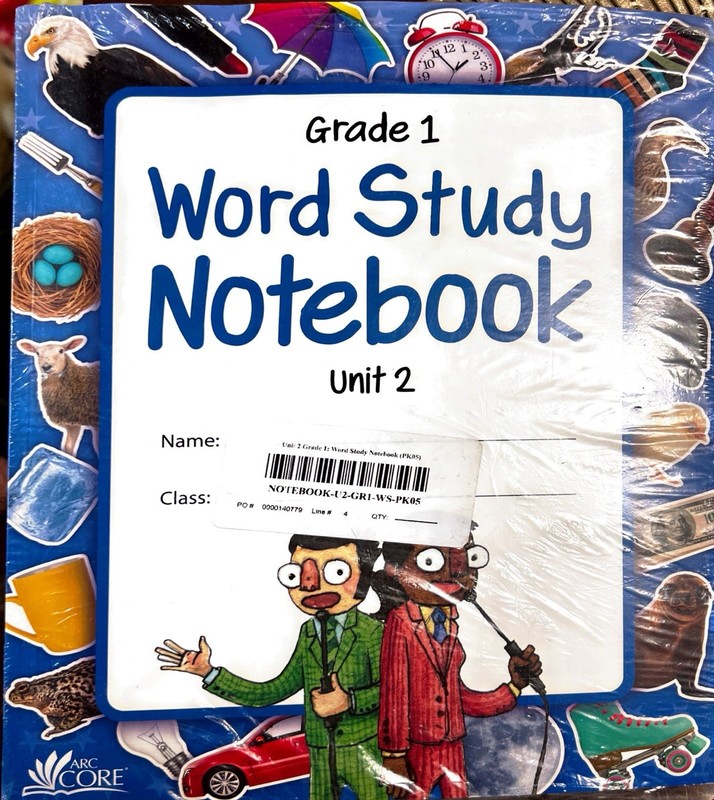 Word Study Notebook Unit 2 Grade 1