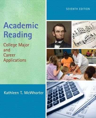 Academic Reading: College – Paperback, by McWhorter Kathleen T. – Acceptable