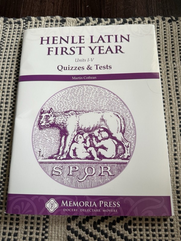 Henle Latin First Year Units I-V Quizzes & Tests – Memoria Press Homeschool