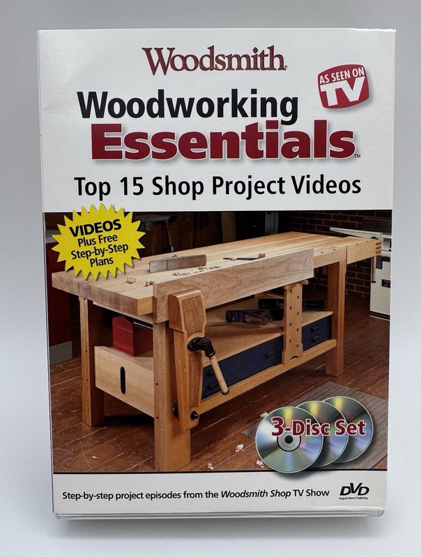Woodsmith Woodworking Essentials 3 DVD Set 15 Shop Projects Bench Storage Jigs