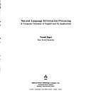 Natural Language Information Processing: A Computer Grammar of English and Its