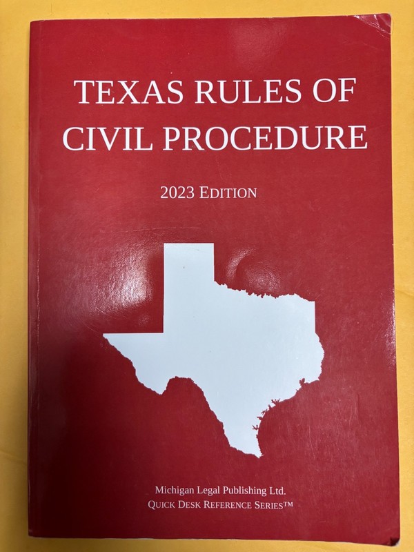 Texas Rules of Civil Procedure; 2023 Edition (Paperback or Softback)