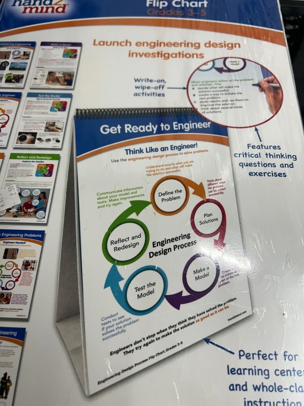 New HAND2MIND Engineering Design Process FLIP CHART Write-on Wipe-Off Grades 3-5 gallery