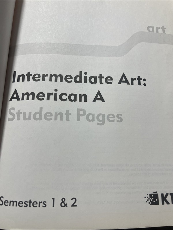 K12 Intermediate Art American A Student Pages Semesters 1 & 2 and Learning Coach gallery