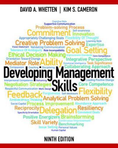 Developing Management Skills by Whetten, David,Cameron, Kim, Good Book
