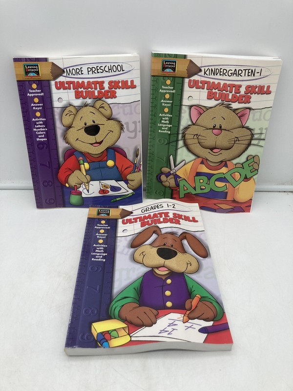 NEW Lot of 3 Learning Horizons Ultimate Skill Builder: Preschool, K-1, Grade 1-2