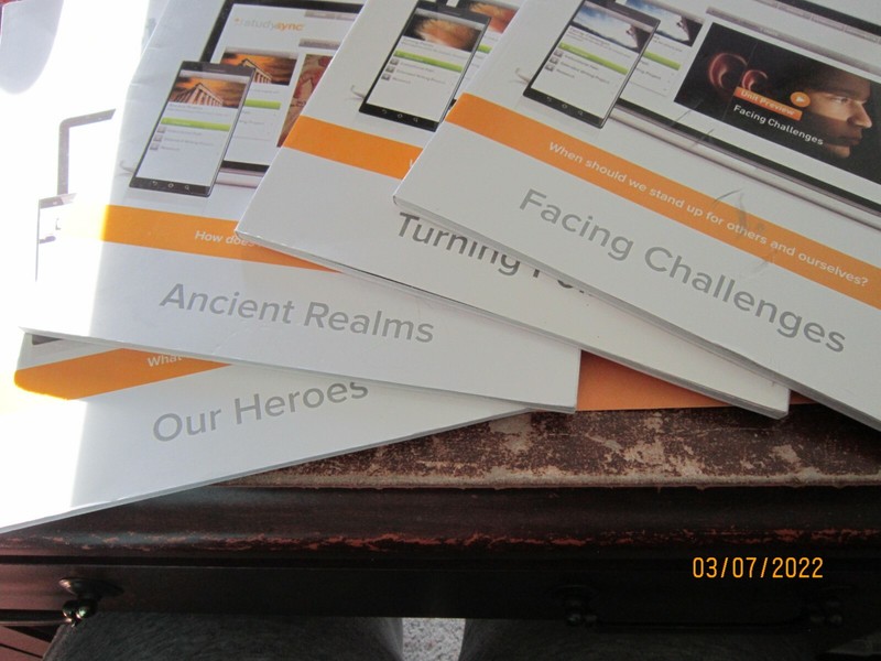 CALIFORNIA STUDY SYNC 4 school books NEW Reading & Writing Challenges Heroes ect