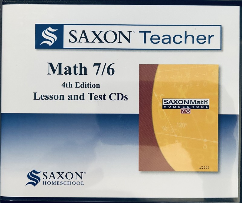 Saxon Teacher Math 7/6 Lesson & Test CDs — 4th Edition — VERY GOOD!