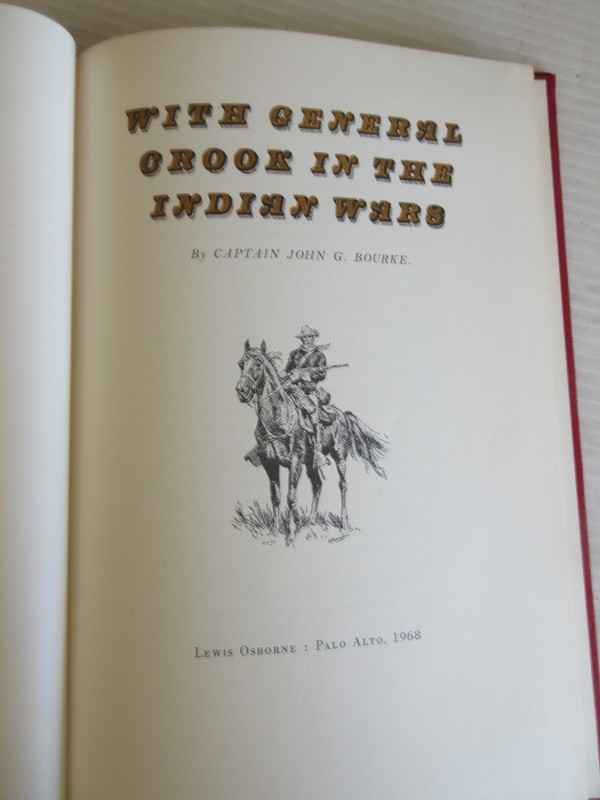 WITH GENERAL CROOK IN THE INDIAN WARS BY LEWIS OSBORNE 1968 – 221 OF 2100a