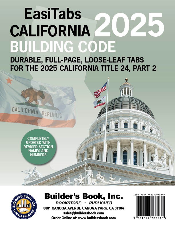 TABS ONLY! 2025 California Building Code, Title 24 Part 2 2Volume LL EasiTabs