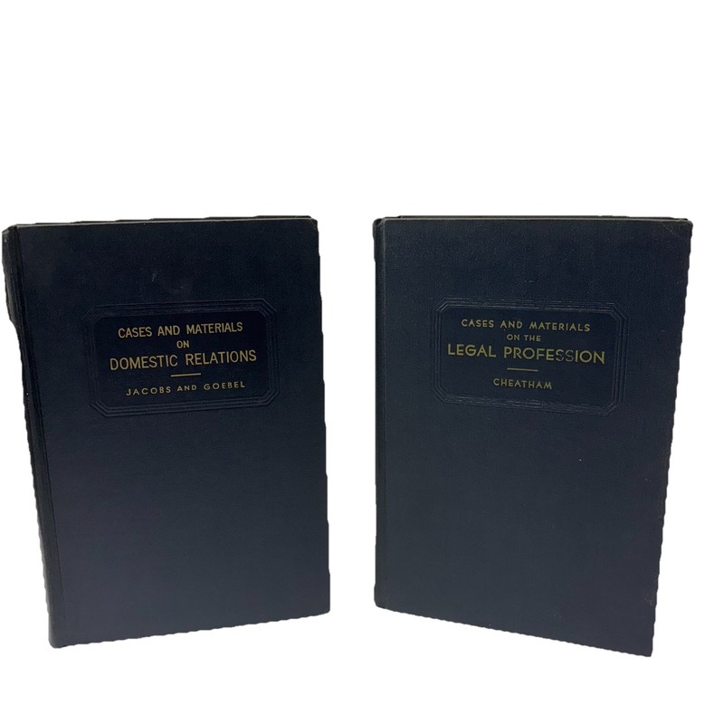 Cases And Materials 2 Books: Legal Profession And Domestic Relations 1952 & 1955